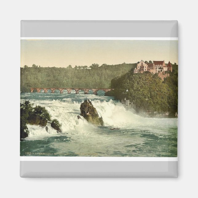 Aimant Les Chutes du Rhin, avec le Château de Laufen, Sc (Devant)
