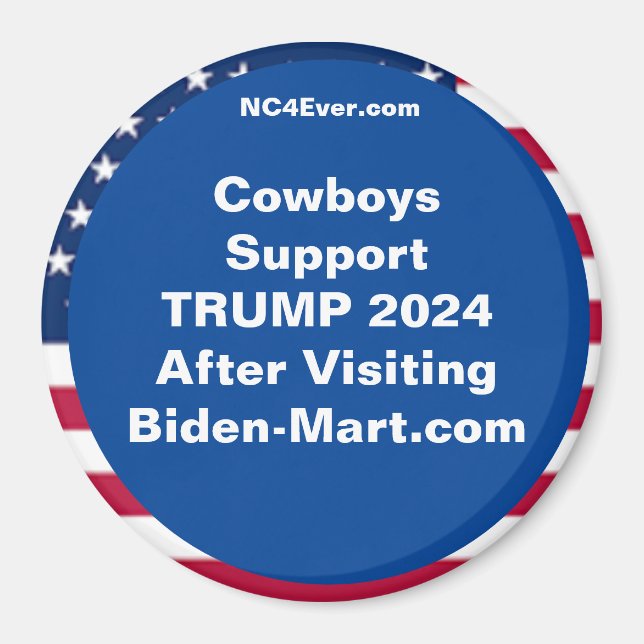 Aimant Les Cowboys prennent en charge TRUMP 2024 après le (Devant)