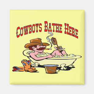Aimant Les Cowboys se baignent ici