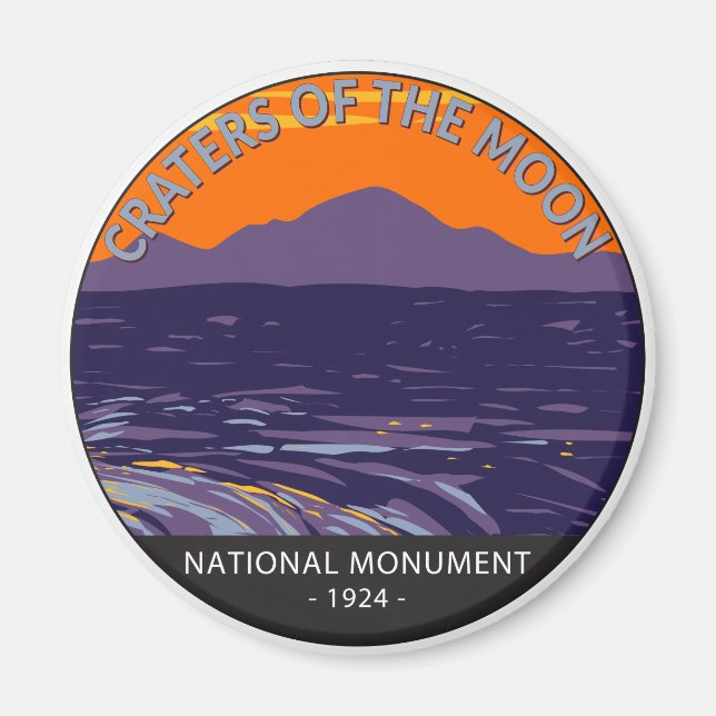Aimant Les cratères du Monument National de la Lune Idaho (Devant)