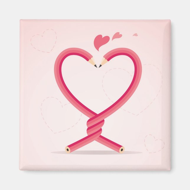 Aimant Les crayons amoureux (Devant)