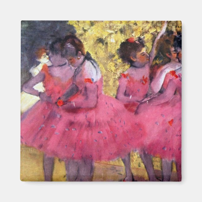 Aimant Les danseurs roses, avant le ballet par Edgar Dega (Devant)