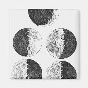 Aimant Les dessins de Galileo des phases de la lune