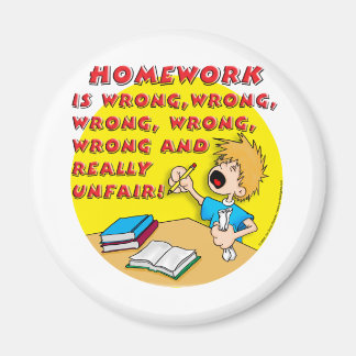 Aimant Les devoirs sont faux ! (garçon)