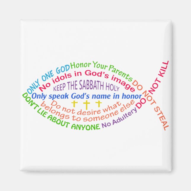 Aimant Les dix commandements (Devant)