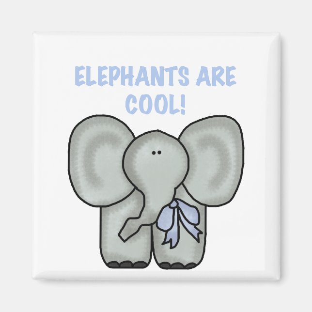 Aimant Les éléphants sont des t-shirts et des cadeaux Coo (Devant)