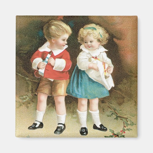 Aimant Les enfants à la fête de Noël (Devant)