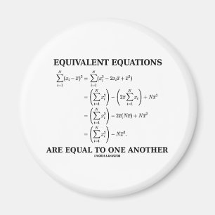 Aimant Les équations équivalentes sont égales à une u