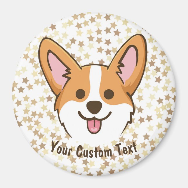 Aimant Les étoiles de Pembroke Welsh Corgi Puppy Dog (Devant)