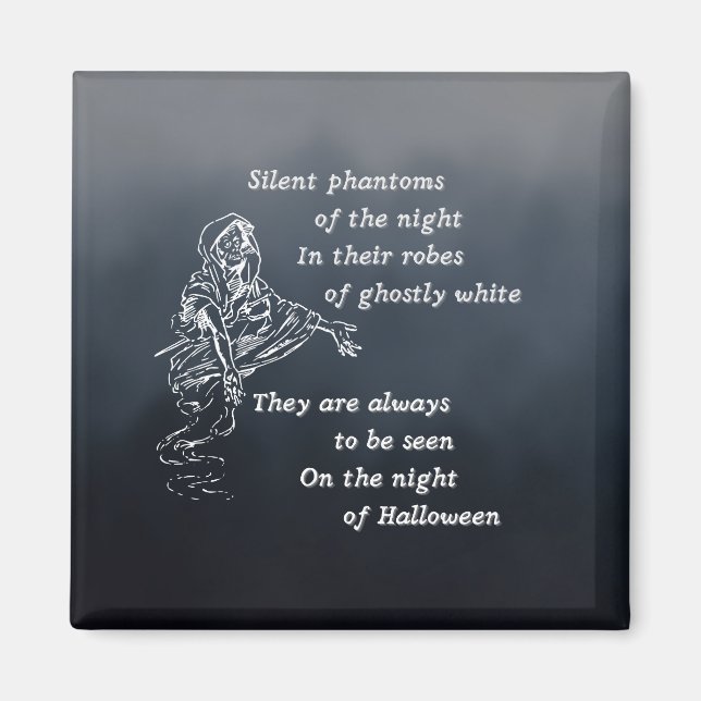 Aimant Les fantômes silencieux de la nuit - Halloween Vin (Devant)