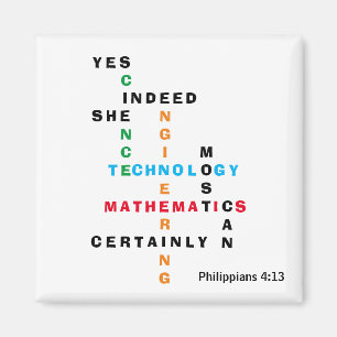 Aimant Les Femmes Dans Le Mot Croisé STEM