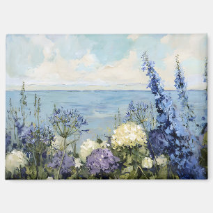 Aimant Les fleurs et la peinture sur la mer