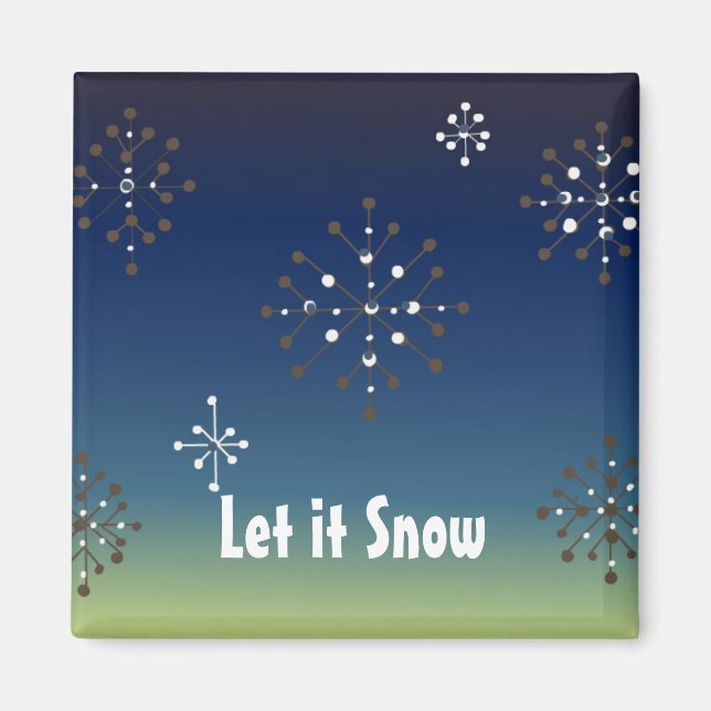Aimant Les flocons de neige - Laisser neiger (Devant)