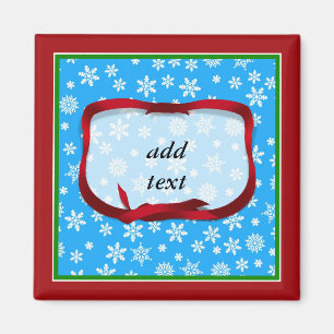 Aimant Les flocons de neige sur le Arrière - plan bleu c