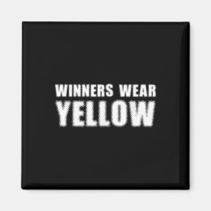 Aimant Les gagnants portent couleur jaune Camp de guerre