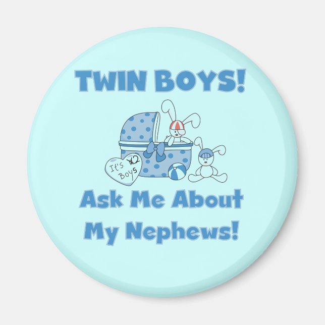 Aimant Les garçons jumeaux demandent des nouvelles de mon (Devant)