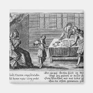 Aimant Les gens jouant au backgammon