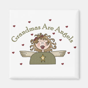 Aimant Les grand-mamans sont T-shirts et cadeaux d'anges