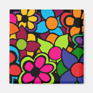 Aimant Les grandes fleurs brillantes