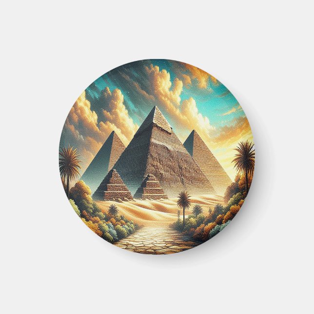 Aimant Les grandes pyramides de Gizeh Egypt Travel (Devant)