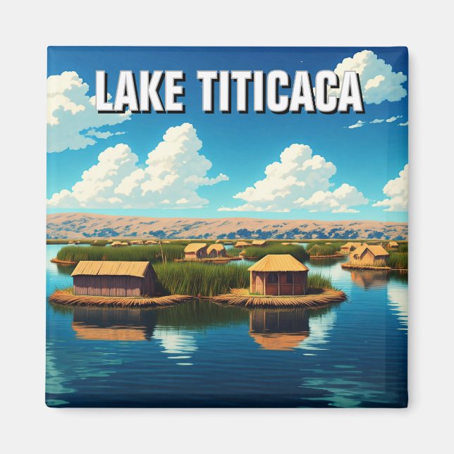 Aimant Les îles flottantes du lac Titicaca (Devant)