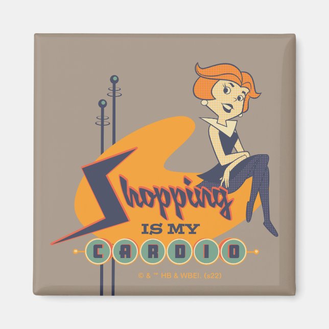 Aimant Les Jetsons | Le shopping est ma thérapie (Devant)