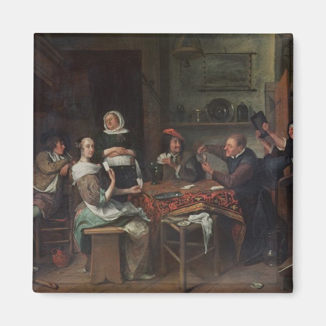 Aimant Les joueurs de cartes (Devant)