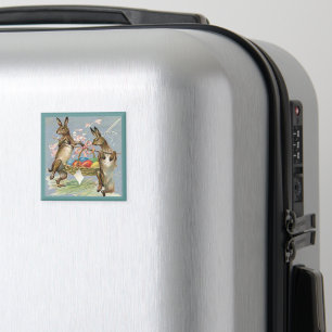 Aimant Les lapins de Pâques vintages transportent des oeu
