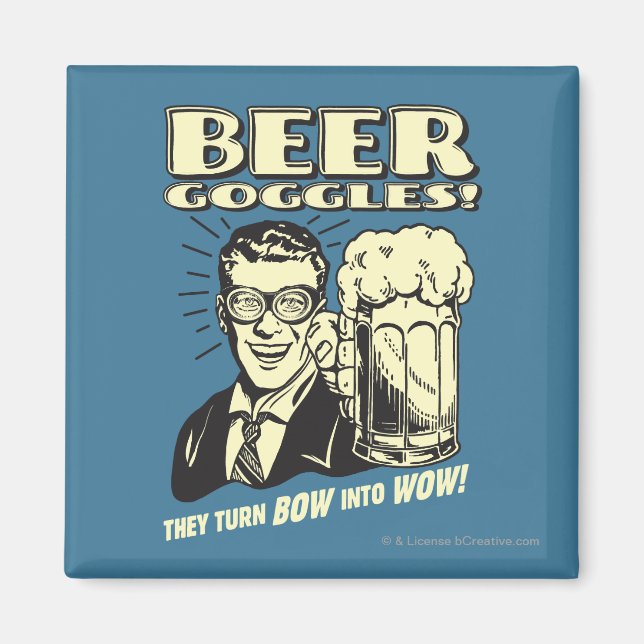 Aimant Les lunettes de bière : Transformez Le Bow En Wow (Devant)