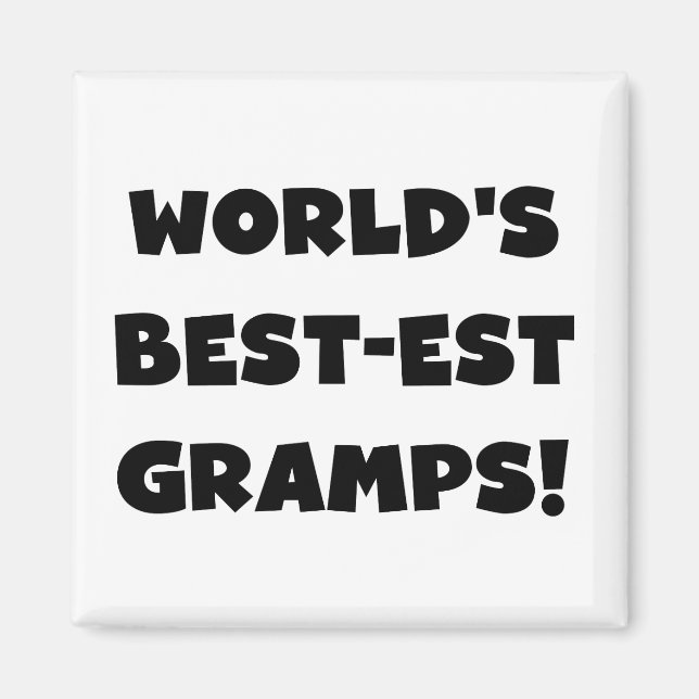 Aimant Les meilleurs cadeaux de Gramps du monde de Black  (Devant)