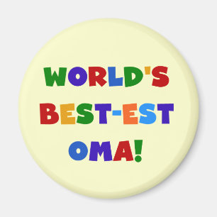 Aimant Les meilleurs cadeaux Oma Bright Colors du monde