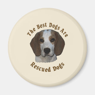 Aimant Les meilleurs chiens sont Secourus - Beagle
