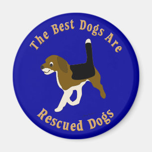 Aimant Les meilleurs chiens sont Secourus Beagle)