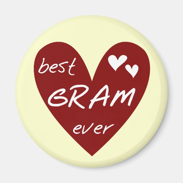 Aimant Les meilleurs T-shirts et cadeaux de gramme de (Devant)