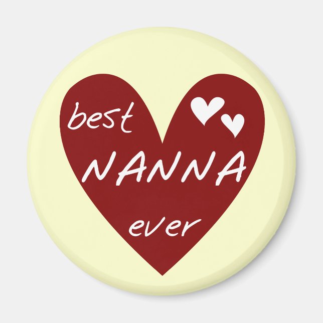 Aimant Les meilleurs T-shirts et cadeaux de Nanna de (Devant)