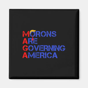 Aimant Les Morons dirigent l'Amérique Drôle Trump 2024 1