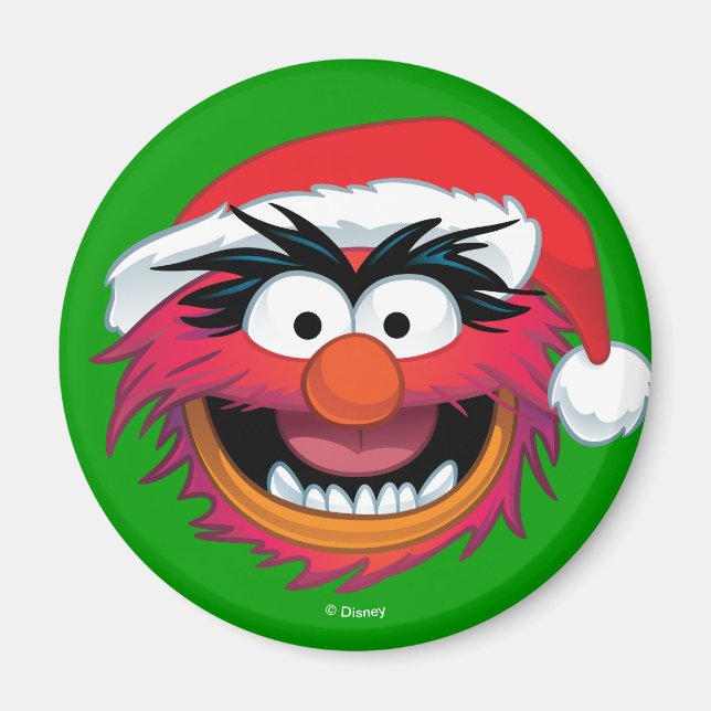 Aimant Les Muppets | Visage animal de Noël (Devant)