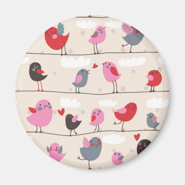 Aimant Les oiseaux en amour (Devant)