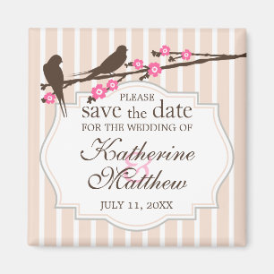 Aimant Les oiseaux sur Sakura fleurissant font gagner la