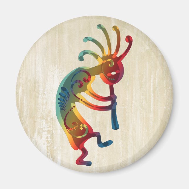 Aimant Les ornements KOKOPELLI + vos idées (Devant)