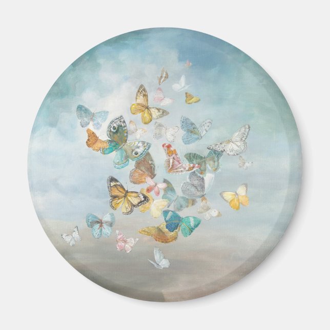 Aimant Les papillons dans les nuages (Devant)