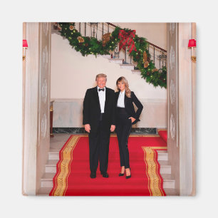 Aimant Les pas de Noël Président Donald Trump & Melania