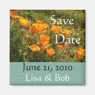 Aimant Les pavots de Californie sauvent l'aimant de date