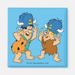 Aimant Les Pierrafeu   Buffles d'eau Fred & Barney