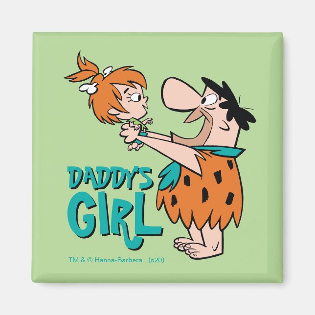 Aimant Les Pierrafeu | Fred & Pebbles - La fille de papa (Devant)