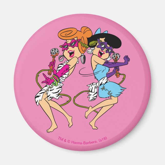 Aimant Les Pierrafeu | Wilma & Betty Rock Stars (Devant)