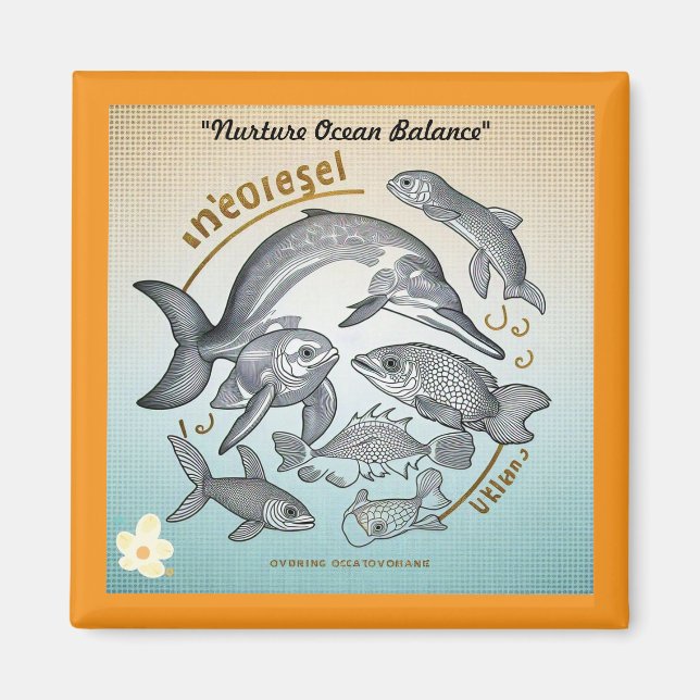 Aimant "Les pierres précieuses menacées d'océan" (Devant)