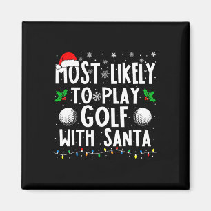 Aimant Les Plus Probables À Jouer Golf Avec Père Noël Fam