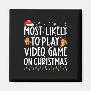 Aimant Les Plus Probables À Jouer Jeu Vidéo Sur Noël Père