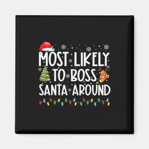 Aimant Les Plus Susceptibles De Boss Père Noël Autour De